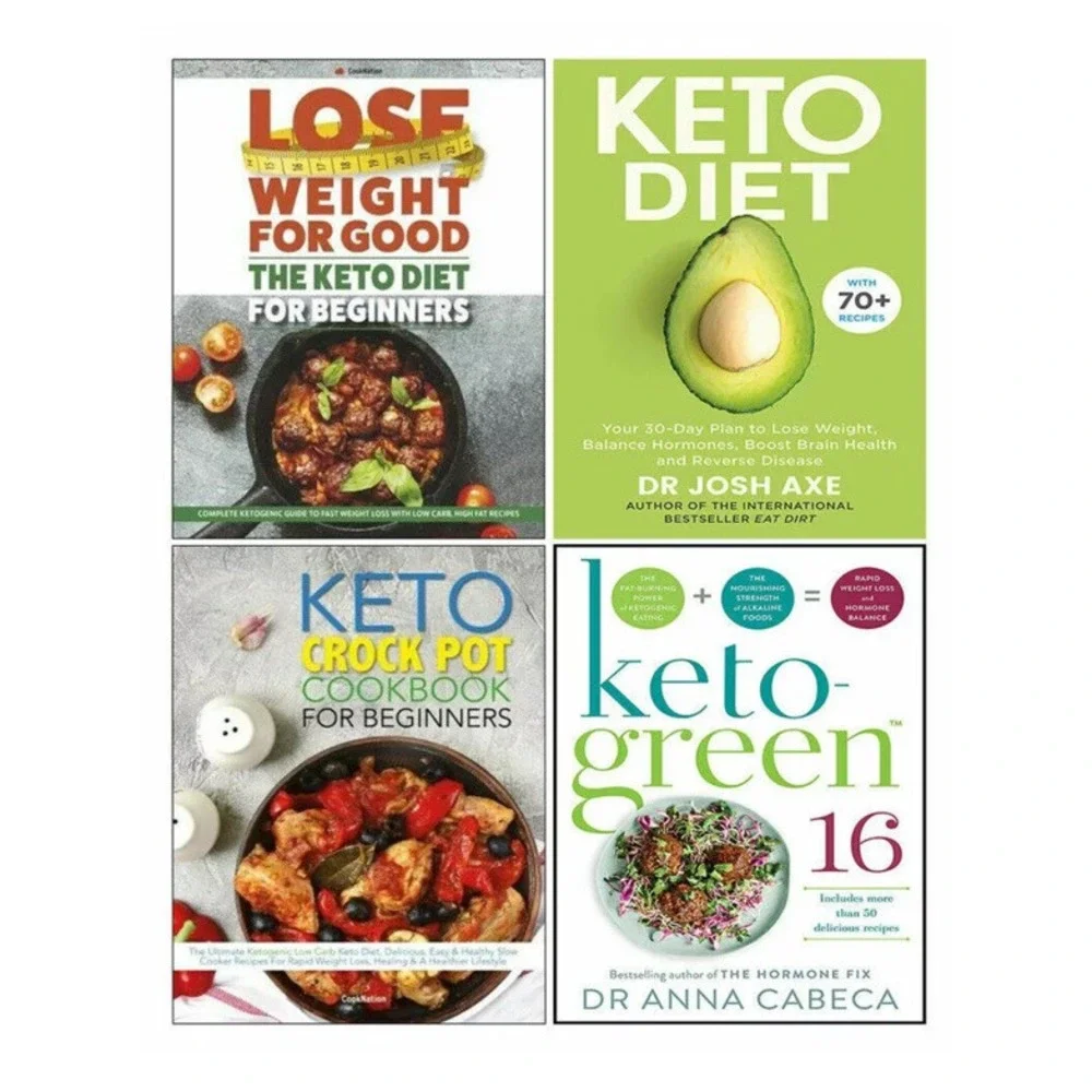 Keto-Green 16 Lose Weight,Keto Crock Pot,Keto Diet 4 Books Collection Set NEW